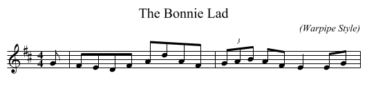 Bonnie Lad, The - staff notation