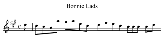 Bonnie Lads - staff notation