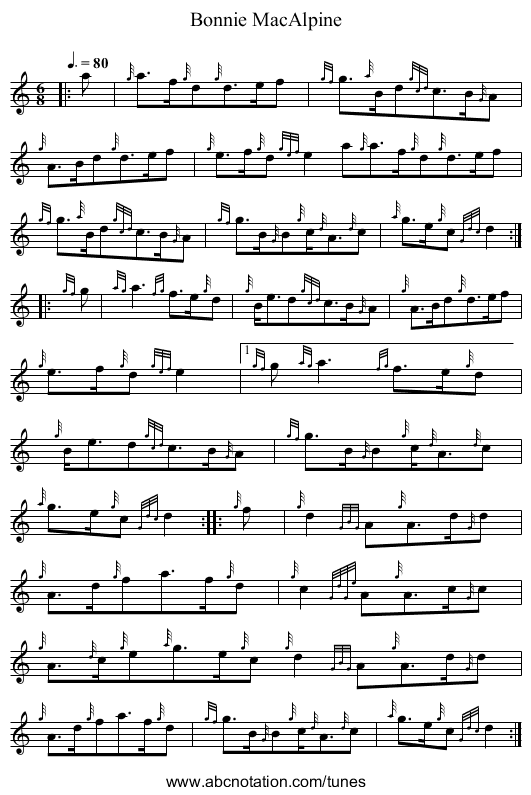 Bonnie MacAlpine - staff notation