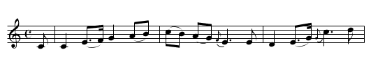 BONNIE MARY - staff notation