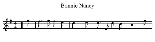 Bonnie Nancy - staff notation