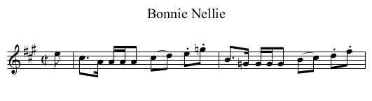 Bonnie Nellie - staff notation