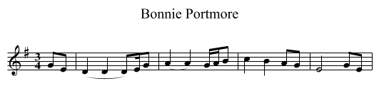 Bonnie Portmore - staff notation