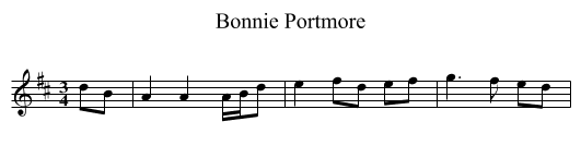 Bonnie Portmore - staff notation