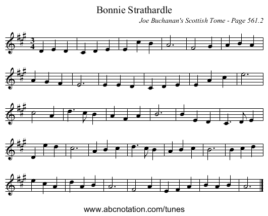 Bonnie Strathardle - staff notation