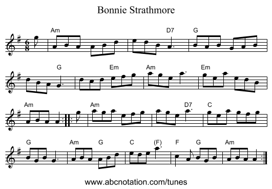 Bonnie Strathmore - staff notation