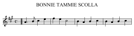 BONNIE TAMMIE SCOLLA - staff notation