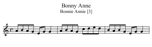 Bonny Anne - staff notation