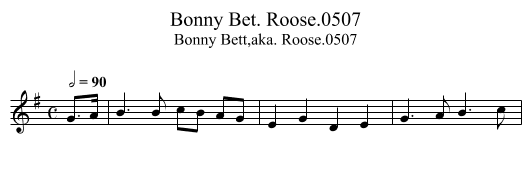 Bonny Bet. Roose.0507 - staff notation