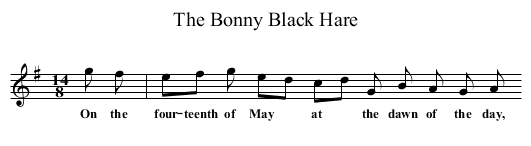 Bonny Black Hare, The  - staff notation