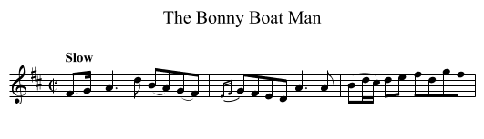 Bonny Boat Man, The - staff notation