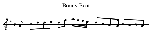 Bonny Boat - staff notation
