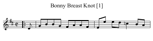 Bonny Breast Knot [1] - staff notation