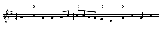 Bonny Breast Knot - staff notation