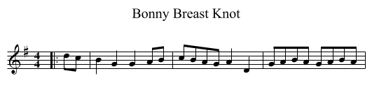 Bonny Breast Knot - staff notation