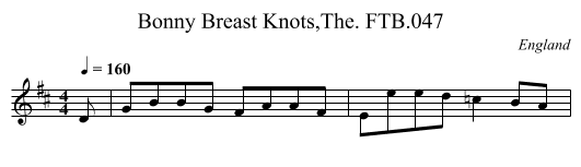 Bonny Breast Knots,The. FTB.047 - staff notation