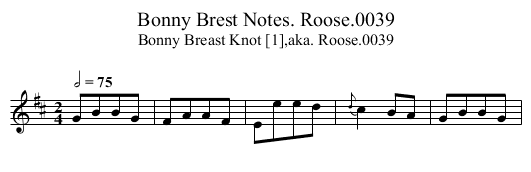 Bonny Brest Notes. Roose.0039 - staff notation