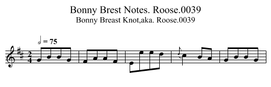 Bonny Brest Notes. Roose.0039 - staff notation