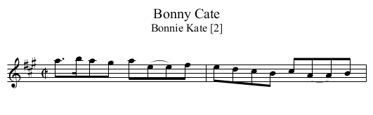 Bonny Cate - staff notation