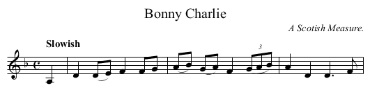 Bonny Charlie - staff notation