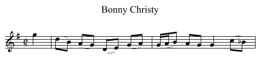 Bonny Christy - staff notation