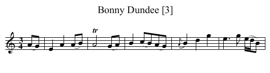 Bonny Dundee [3] - staff notation