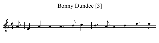 Bonny Dundee [3] - staff notation