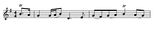 Bonny Jean - staff notation