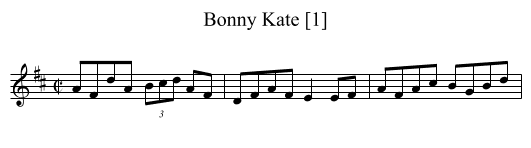 Bonny Kate [1] - staff notation