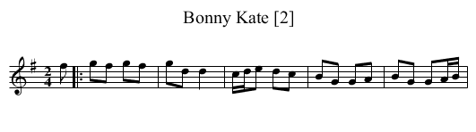 Bonny Kate [2] - staff notation