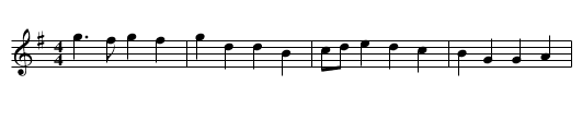 Bonny Kate - staff notation