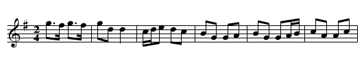 Bonny Kate - staff notation