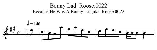 Bonny Lad. Roose.0022 - staff notation