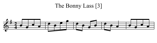 Bonny Lass [3], The - staff notation