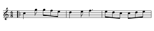 Bonny Lass - staff notation