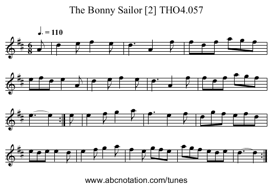Bonny Sailor [2] THO4.057, The - staff notation