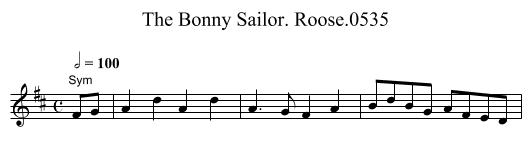 Bonny Sailor. Roose.0535, The - staff notation