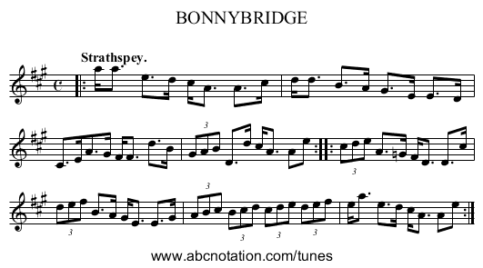 BONNYBRIDGE - staff notation
