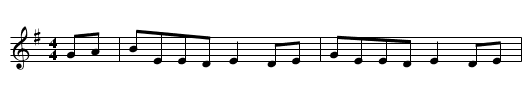 Bonratty Reel - staff notation