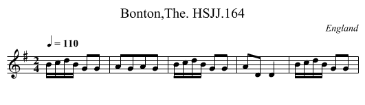 Bonton,The. HSJJ.164 - staff notation
