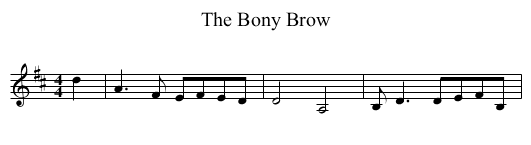Bony Brow, The - staff notation