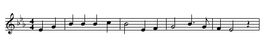 Bony on the Isle of St. Helena - staff notation