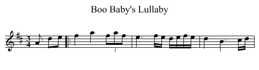 Boo Baby's Lullaby - staff notation