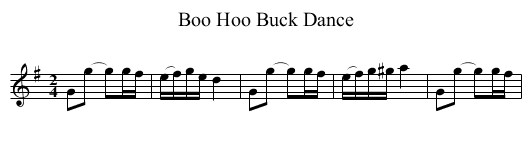 Boo Hoo Buck Dance - staff notation