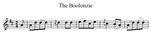 Boolonzie, The  - staff notation