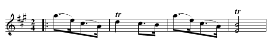 Boot, the  - staff notation