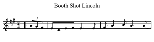 Booth Shot Lincoln - staff notation