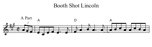 Booth Shot Lincoln - staff notation
