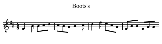 Boots's - staff notation