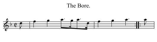 Bore., The  - staff notation